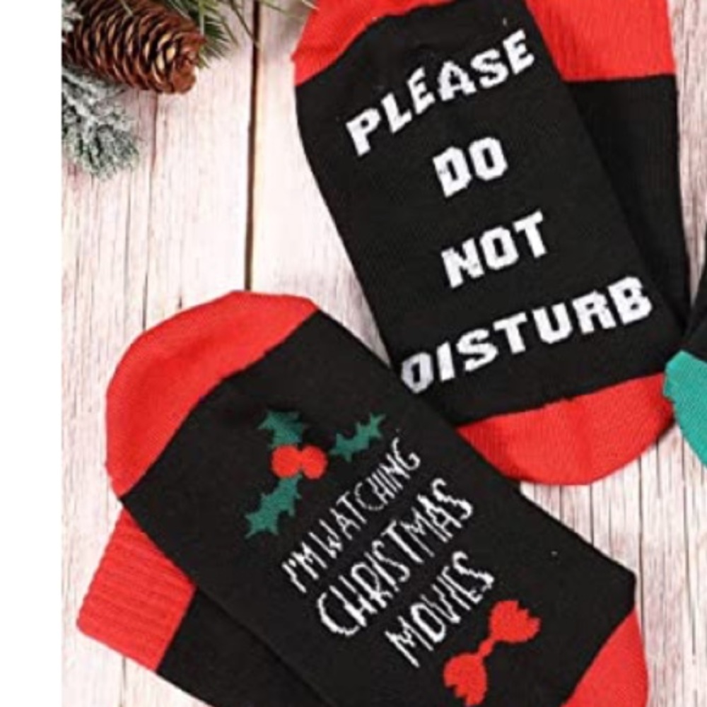 🎄”I’M WATCHING CHRISTMAS MOVIES”🎄 SOCKS